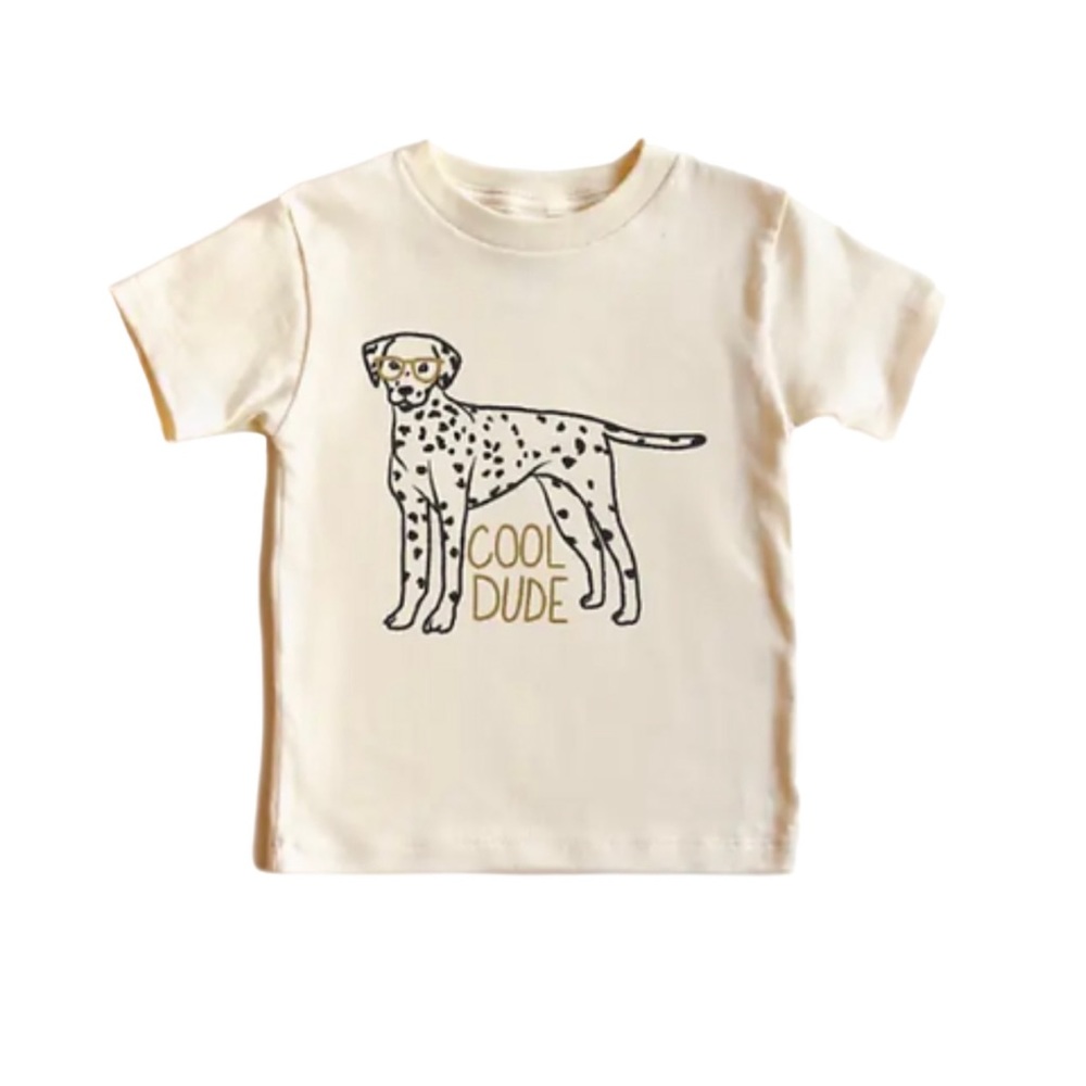 URBAN PINES |‎ Toddler’s “ Cool Dude” T-shirt Natural 3T & 4T